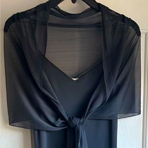 Vintage Evening Maxi Dress, Gray, Size 0-2